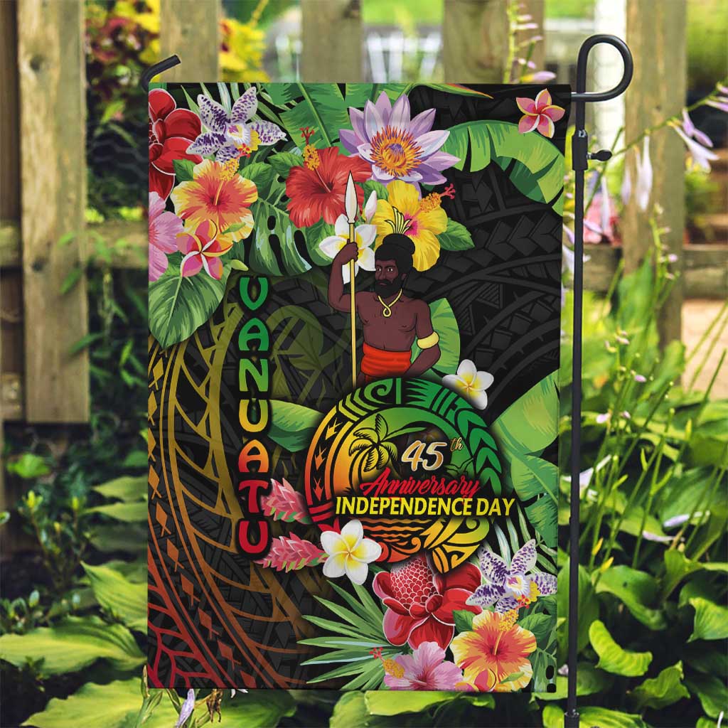 45th Anniversary of Freedom Vanuatu Garden Flag Island Pride Cultural Power Pacific Unity DT02 Garden Flag Art - Polynesian Pride