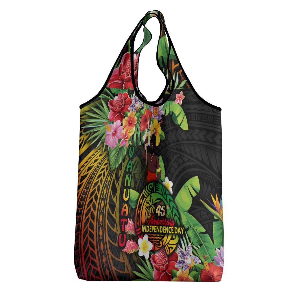 45th Anniversary of Freedom Vanuatu Grocery Bag Island Pride Cultural Power Pacific Unity