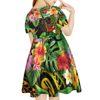 45th Anniversary of Freedom Vanuatu Kid Short Sleeve Dress Island Pride Cultural Power Pacific Unity DT02 - Polynesian Pride