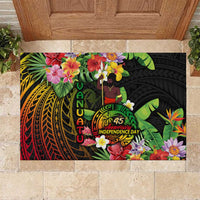45th Anniversary of Freedom Vanuatu Rubber Doormat Island Pride Cultural Power Pacific Unity DT02 Art - Polynesian Pride