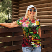 45th Anniversary of Freedom Vanuatu Women Polo Shirt Island Pride Cultural Power Pacific Unity