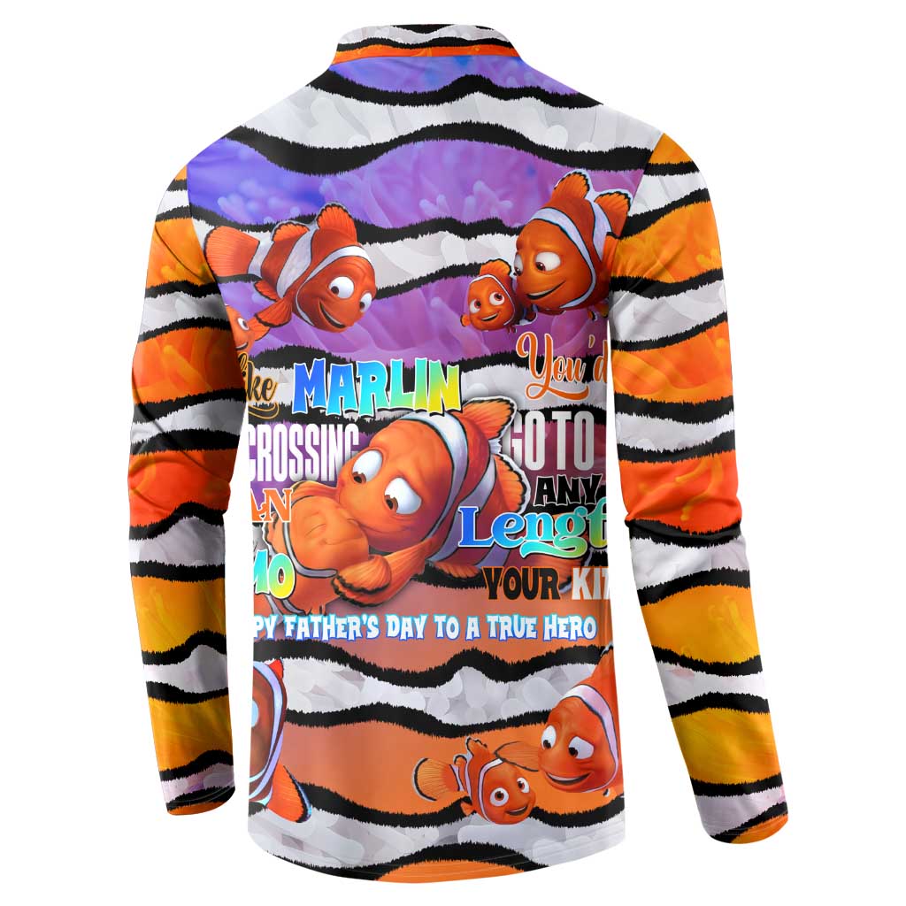 The Ocean Best Dad Button Sweatshirt Like Marlin Happy Fathers Day To a True Hero - Polynesian Pride