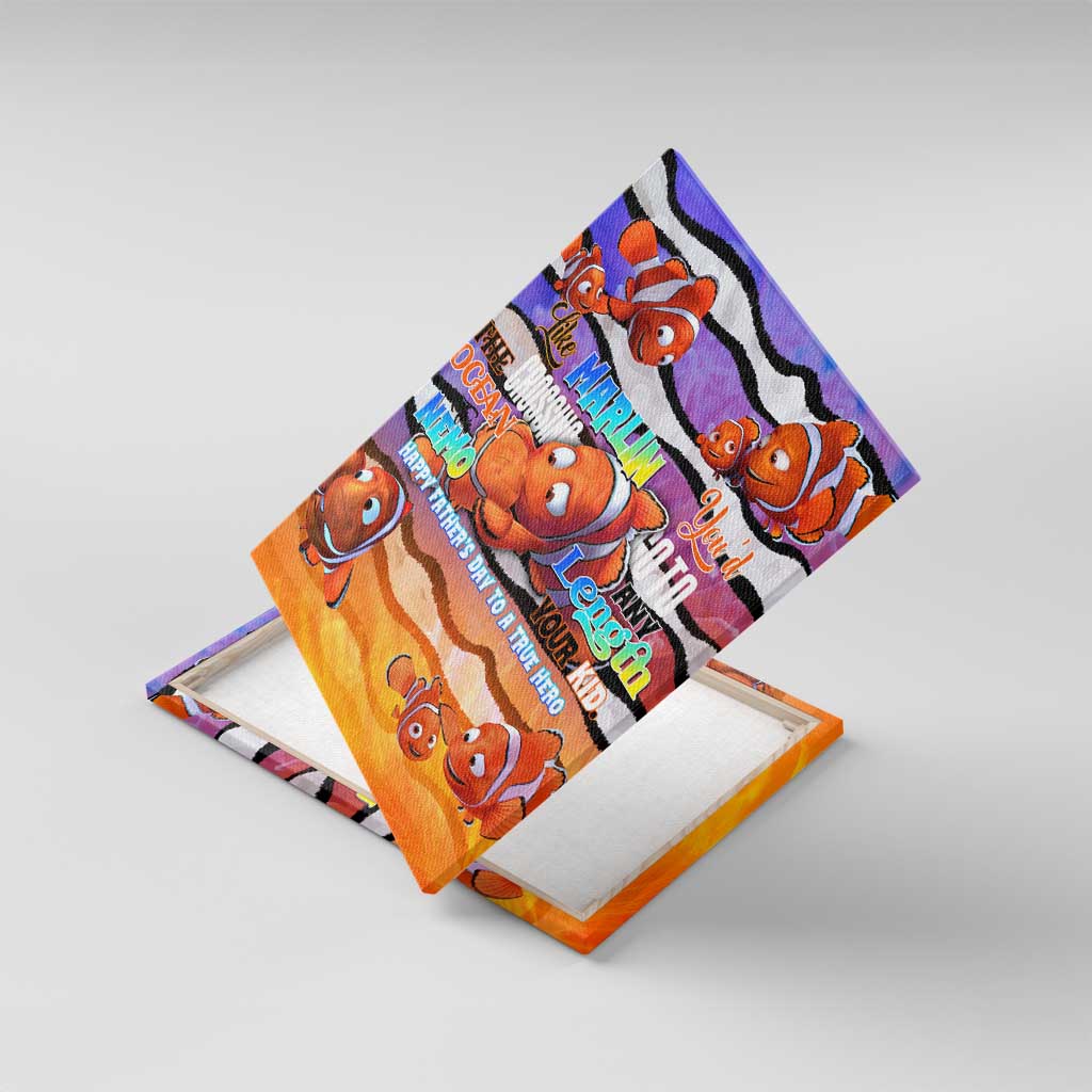 The Ocean Best Dad Canvas Wall Art Like Marlin Happy Fathers Day To a True Hero - Polynesian Pride