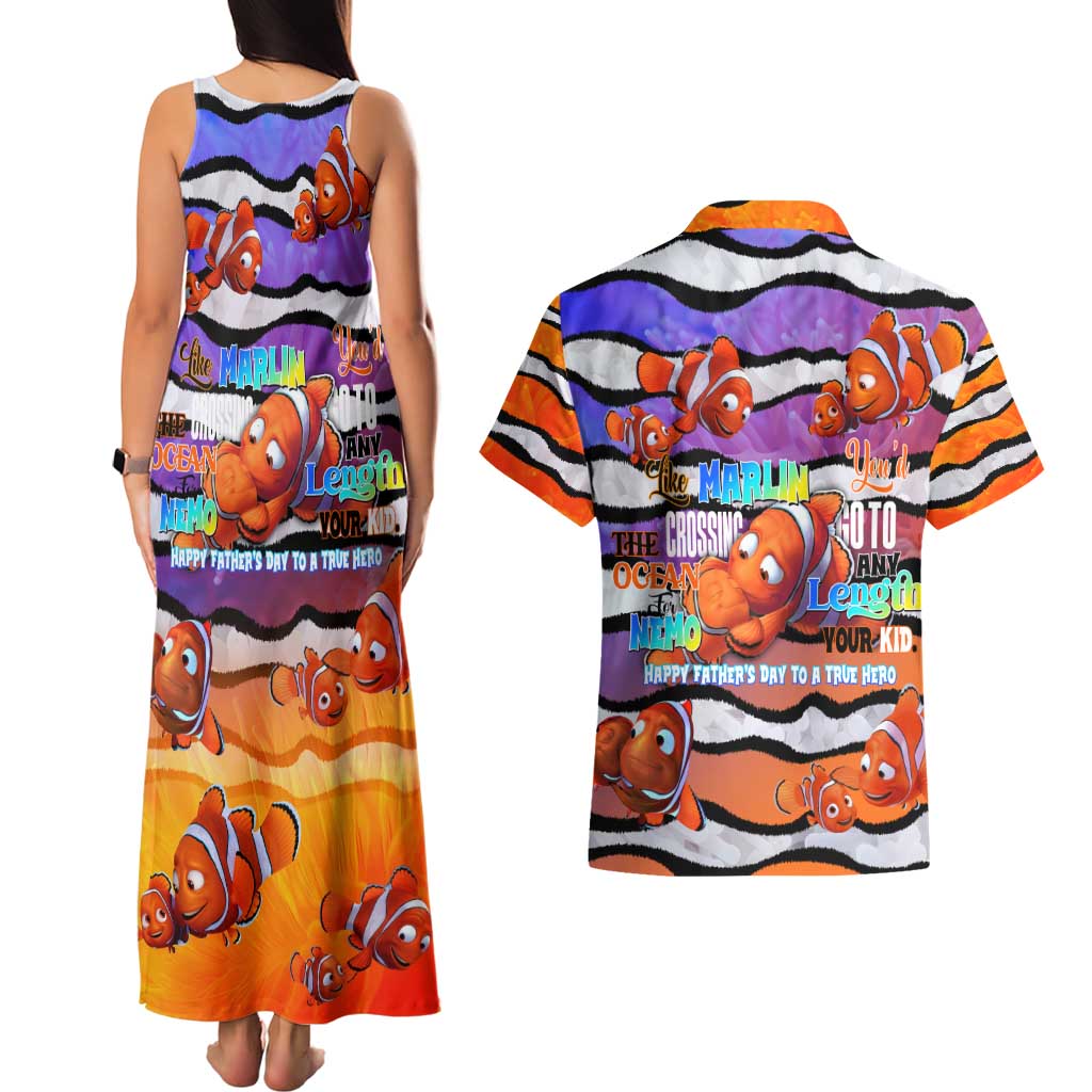 The Ocean Best Dad Couples Matching Tank Maxi Dress and Hawaiian Shirt Like Marlin Happy Fathers Day To a True Hero - Polynesian Pride