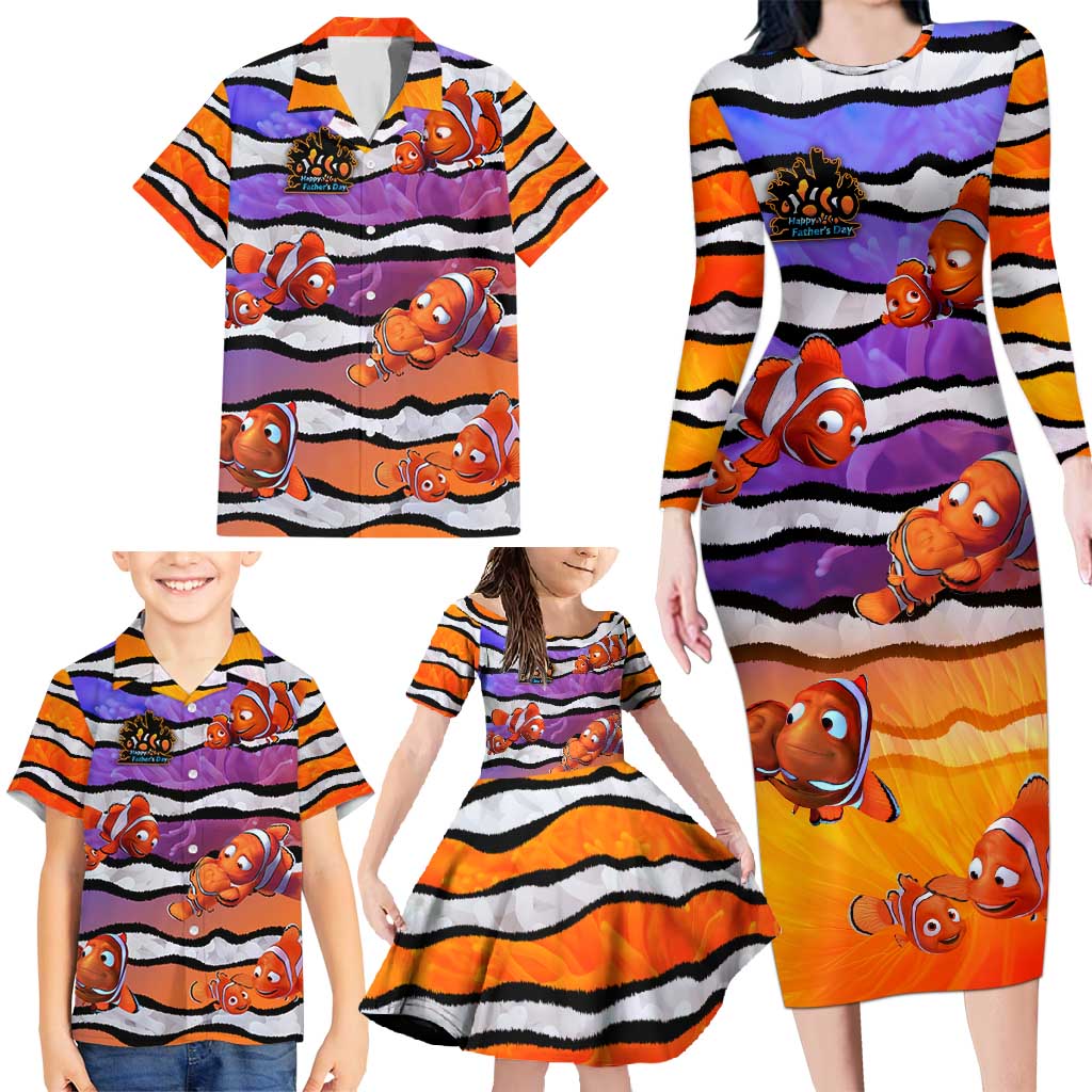 The Ocean Best Dad Family Matching Long Sleeve Bodycon Dress and Hawaiian Shirt Like Marlin Happy Fathers Day To a True Hero - Polynesian Pride