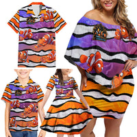 The Ocean Best Dad Family Matching Off Shoulder Short Dress and Hawaiian Shirt Like Marlin Happy Fathers Day To a True Hero - Polynesian Pride