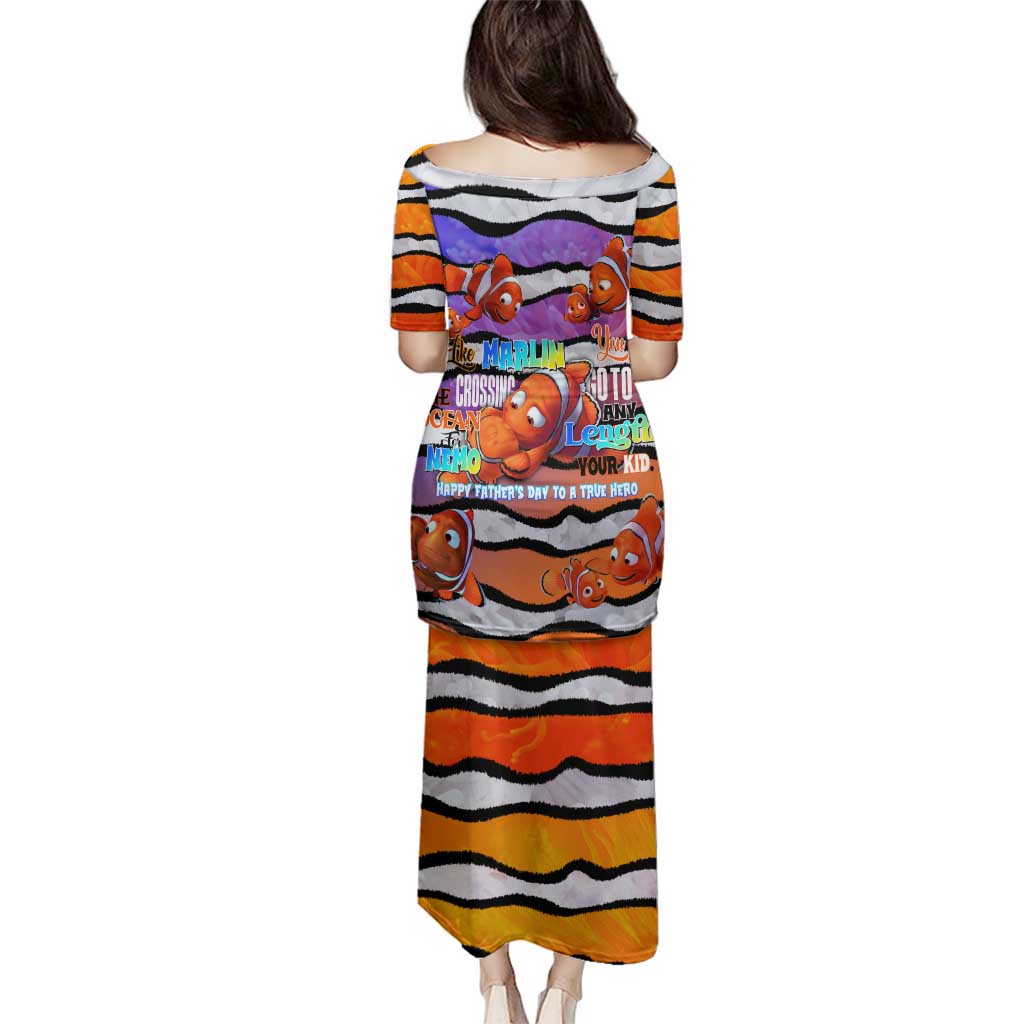 The Ocean Best Dad Family Matching Puletasi and Hawaiian Shirt Like Marlin Happy Fathers Day To a True Hero - Polynesian Pride