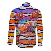 The Ocean Best Dad Long Sleeve Button Shirt Like Marlin Happy Fathers Day To a True Hero - Polynesian Pride