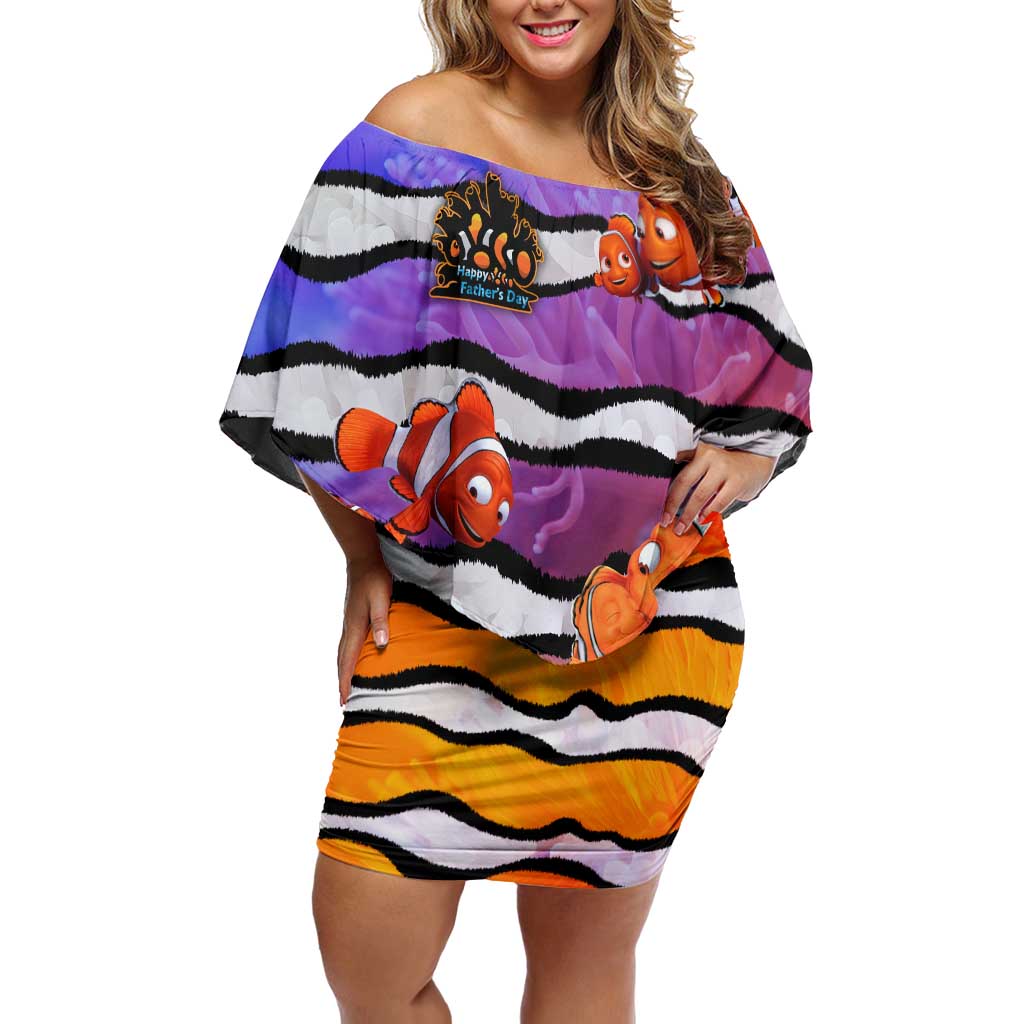 The Ocean Best Dad Off Shoulder Short Dress Like Marlin Happy Fathers Day To a True Hero - Polynesian Pride