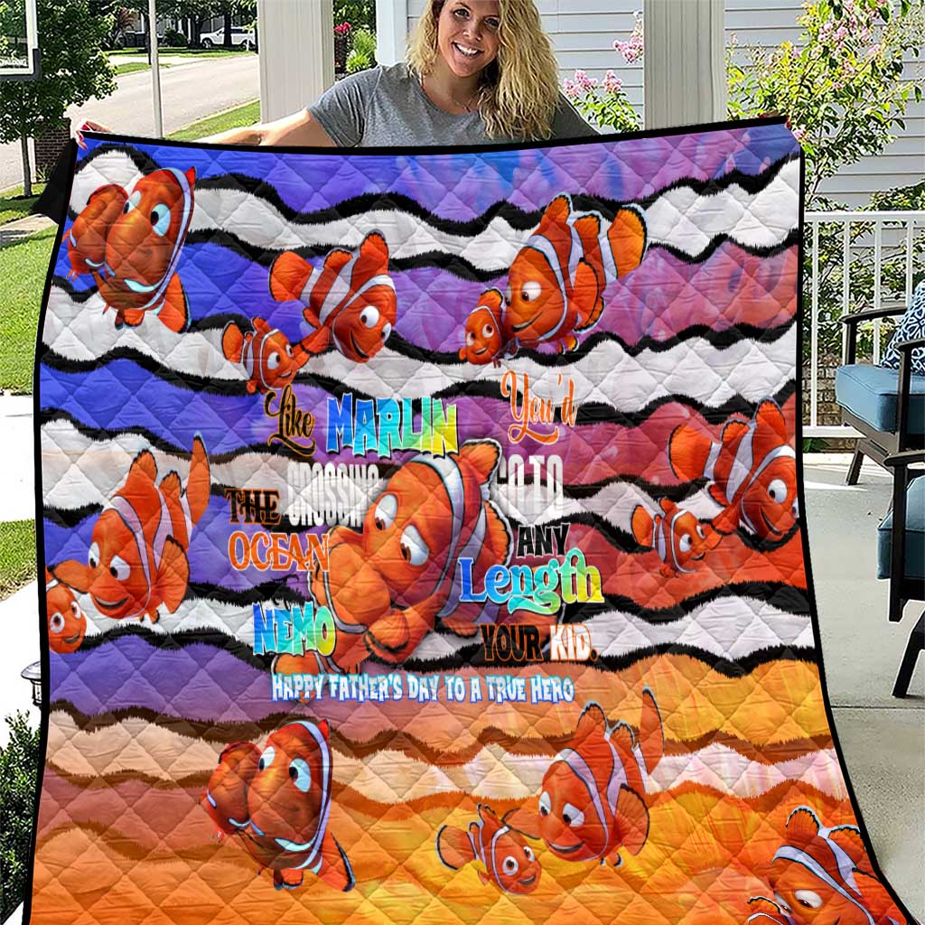The Ocean Best Dad Quilt Like Marlin Happy Fathers Day To a True Hero - Polynesian Pride