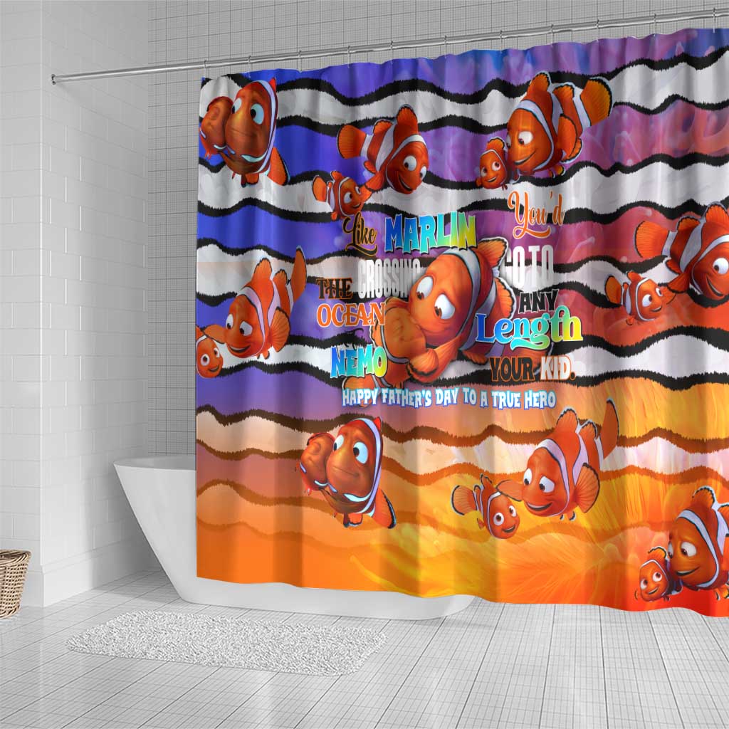 The Ocean Best Dad Shower Curtain Like Marlin Happy Fathers Day To a True Hero - Polynesian Pride