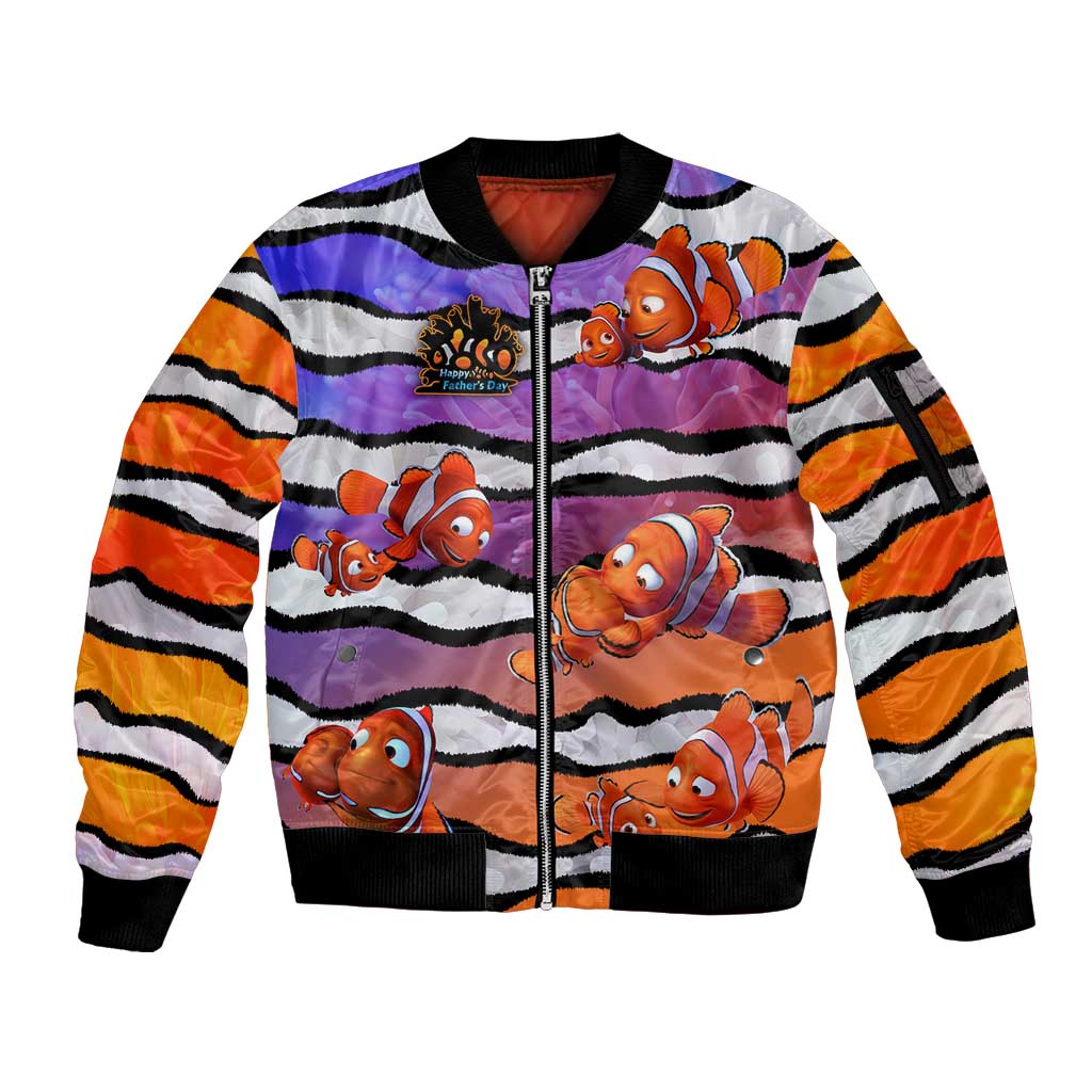The Ocean Best Dad Sleeve Zip Bomber Jacket Like Marlin Happy Fathers Day To a True Hero - Polynesian Pride