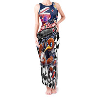 Personalized Kiwi New Zealand Rugby Tank Maxi Dress Kiwis Mascot Tropical Pattern