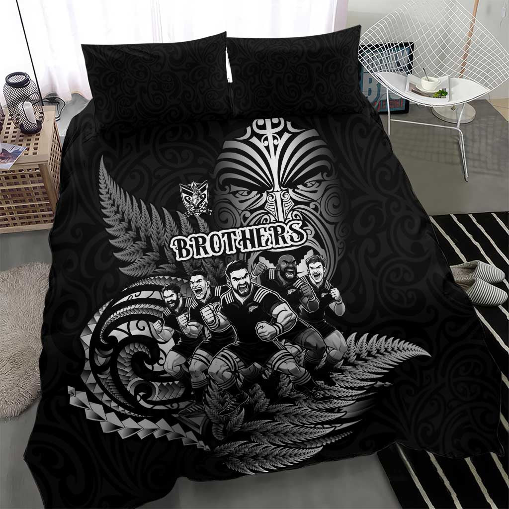 All Black Brothers Rugby Bedding Set New Zealand Maori Haka