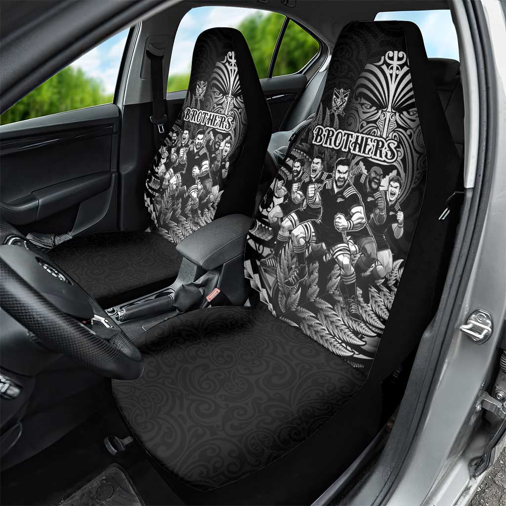 All Black Brothers Rugby Car Seat Cover New Zealand Maori Haka