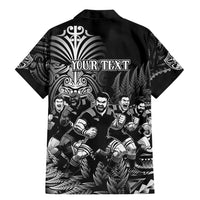 Personalized All Black Brothers Rugby Family Matching Mermaid Dress and Hawaiian Shirt New Zealand Maori Haka