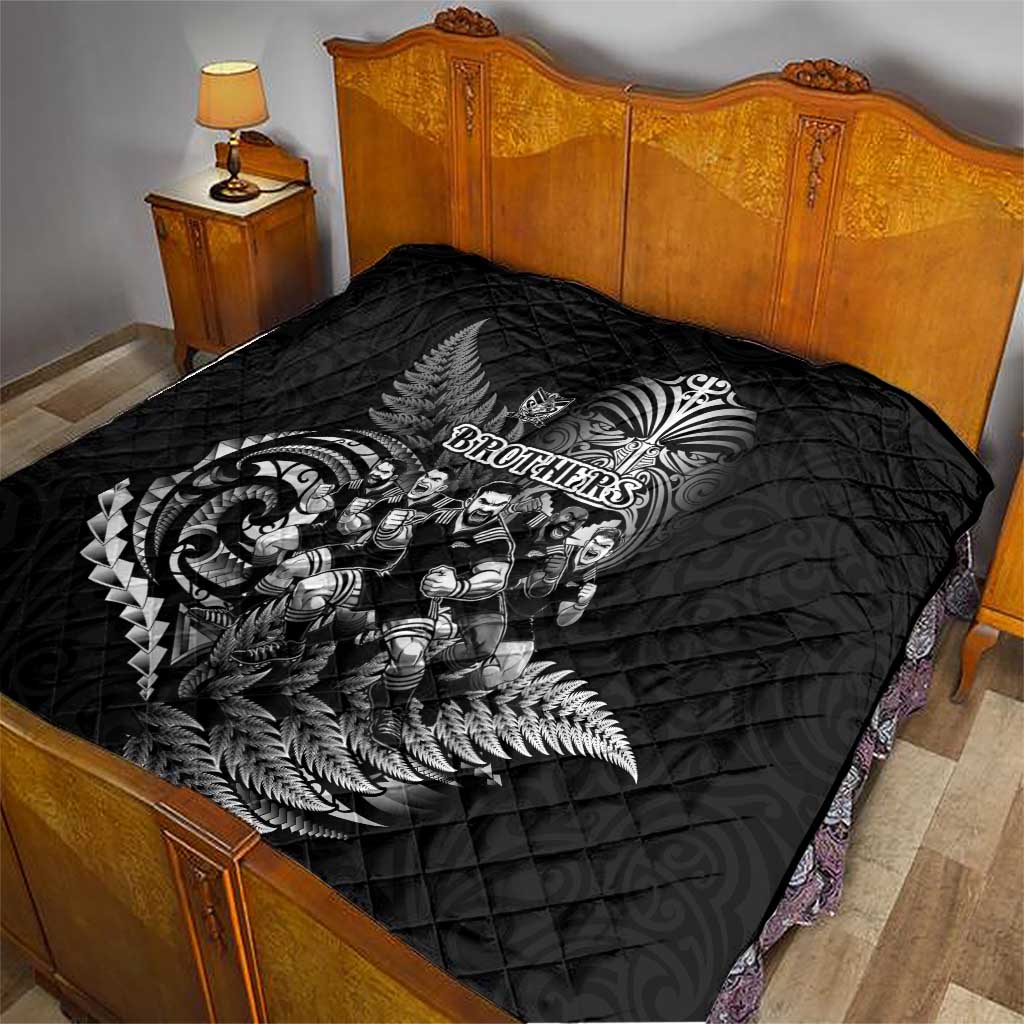 All Black Brothers Rugby Quilt New Zealand Maori Haka