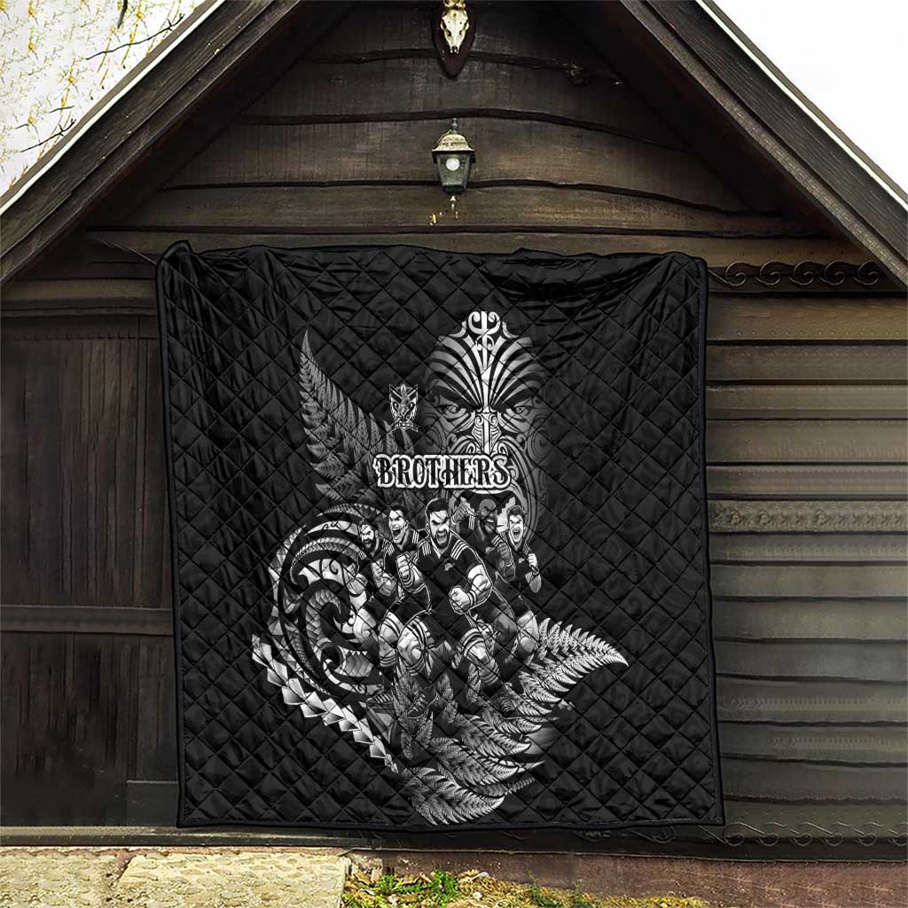 All Black Brothers Rugby Quilt New Zealand Maori Haka