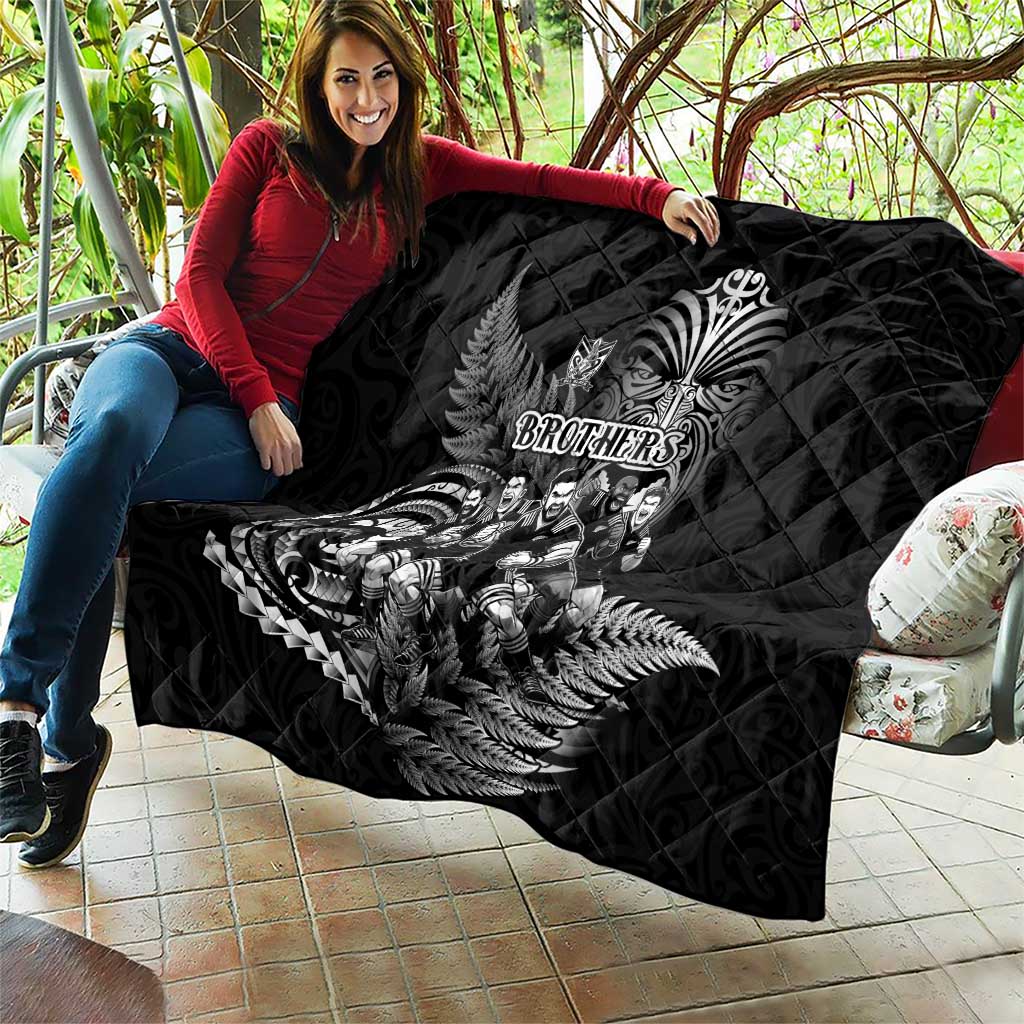 All Black Brothers Rugby Quilt New Zealand Maori Haka