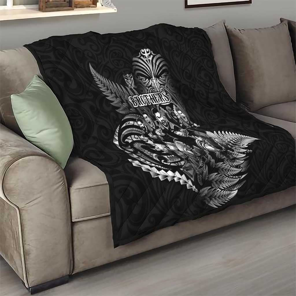 All Black Brothers Rugby Quilt New Zealand Maori Haka