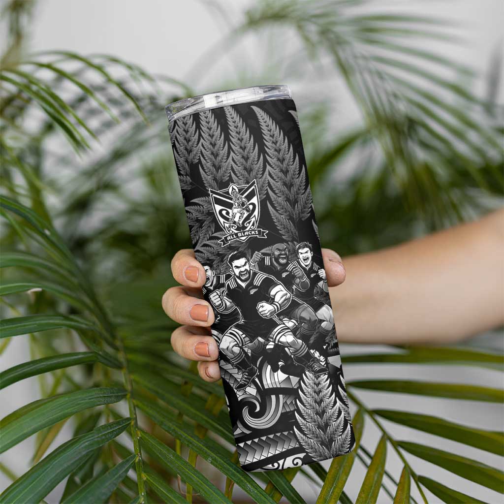 All Black Brothers Rugby Skinny Tumbler New Zealand Maori Haka