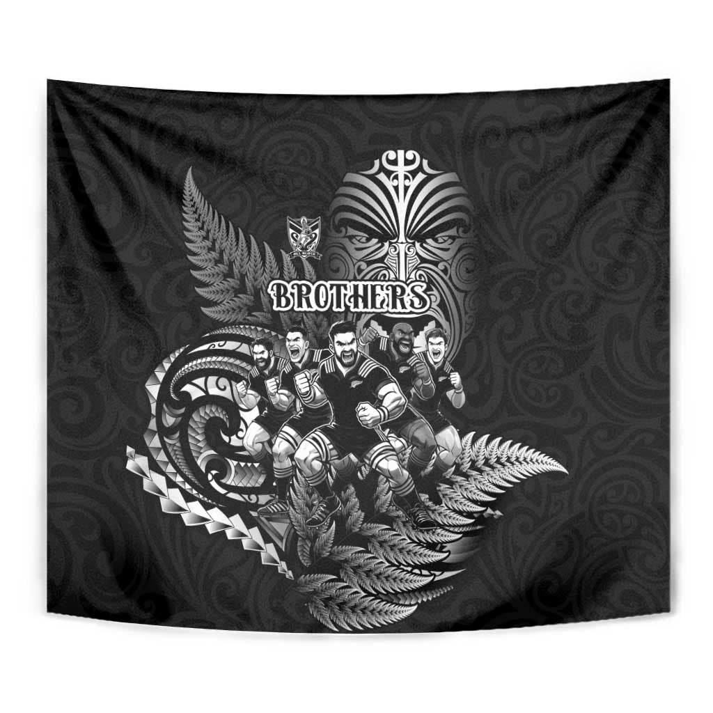 All Black Brothers Rugby Tapestry New Zealand Maori Haka