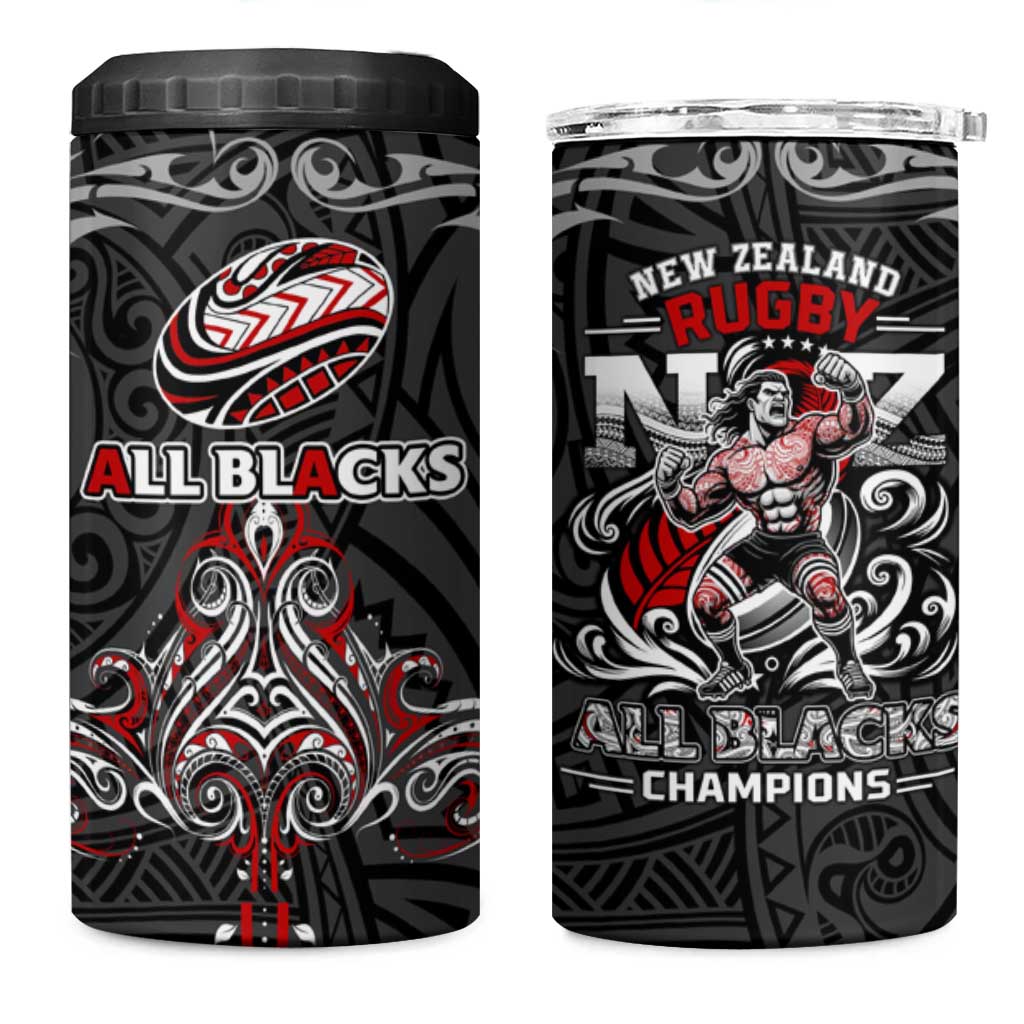 All Black NZL Rugby Champions 4 in 1 Can Cooler Tumbler Maori Warrior