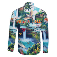 Wailua Falls Hawaii Family Matching Mermaid Dress and Hawaiian Shirt Kauai Natural Beauty