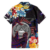 Personalized Amelika Samoa Sharks Polynesia Family Matching Long Sleeve Bodycon Dress and Hawaiian Shirt American Samoa