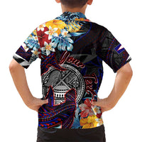 Personalized Amelika Samoa Sharks Polynesia Kid Hawaiian Shirt American Samoa