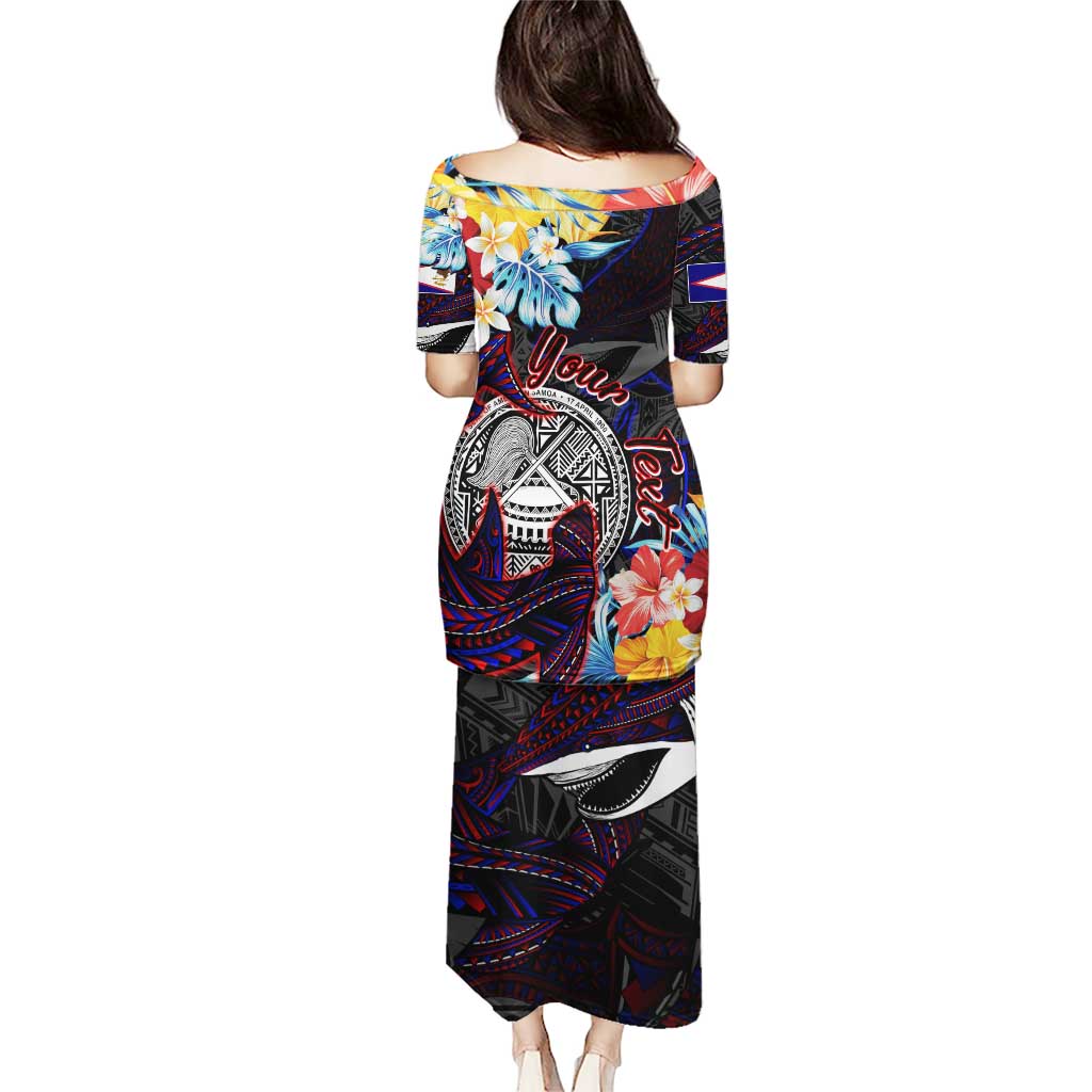 Personalized Amelika Samoa Sharks Polynesia Puletasi American Samoa