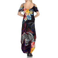 Personalized Amelika Samoa Sharks Polynesia Summer Maxi Dress American Samoa