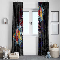 Amelika Samoa Sharks Polynesia Window Curtain American Samoa