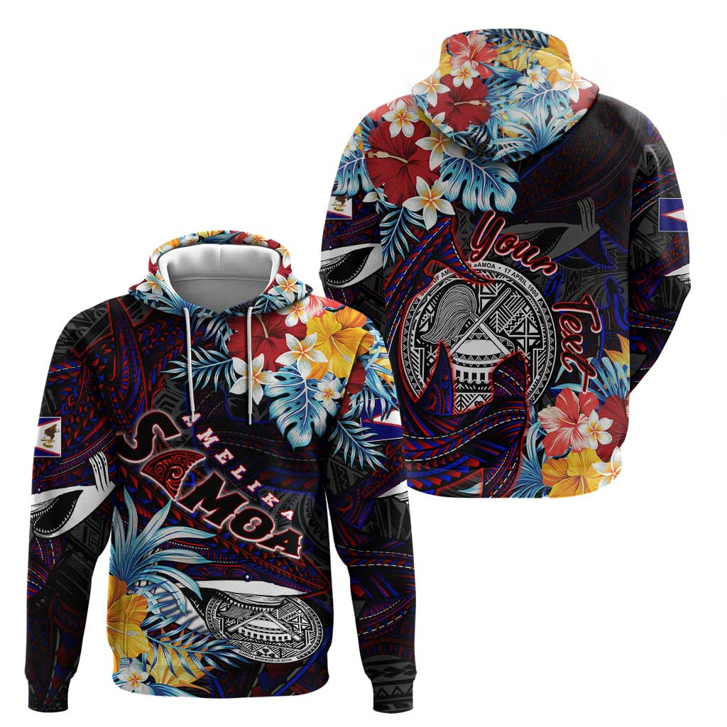 Personalized Amelika Samoa Sharks Polynesia Zip Hoodie American Samoa