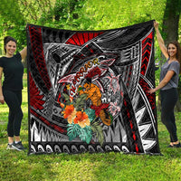 American Samoa Warrior Quilt Shark Turtle Polynesian Tattoo