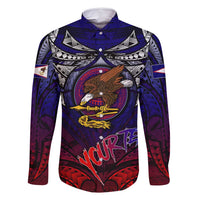 Personalized American Samoa Flag Family Matching Mermaid Dress and Hawaiian Shirt Eagles Polynesian Art