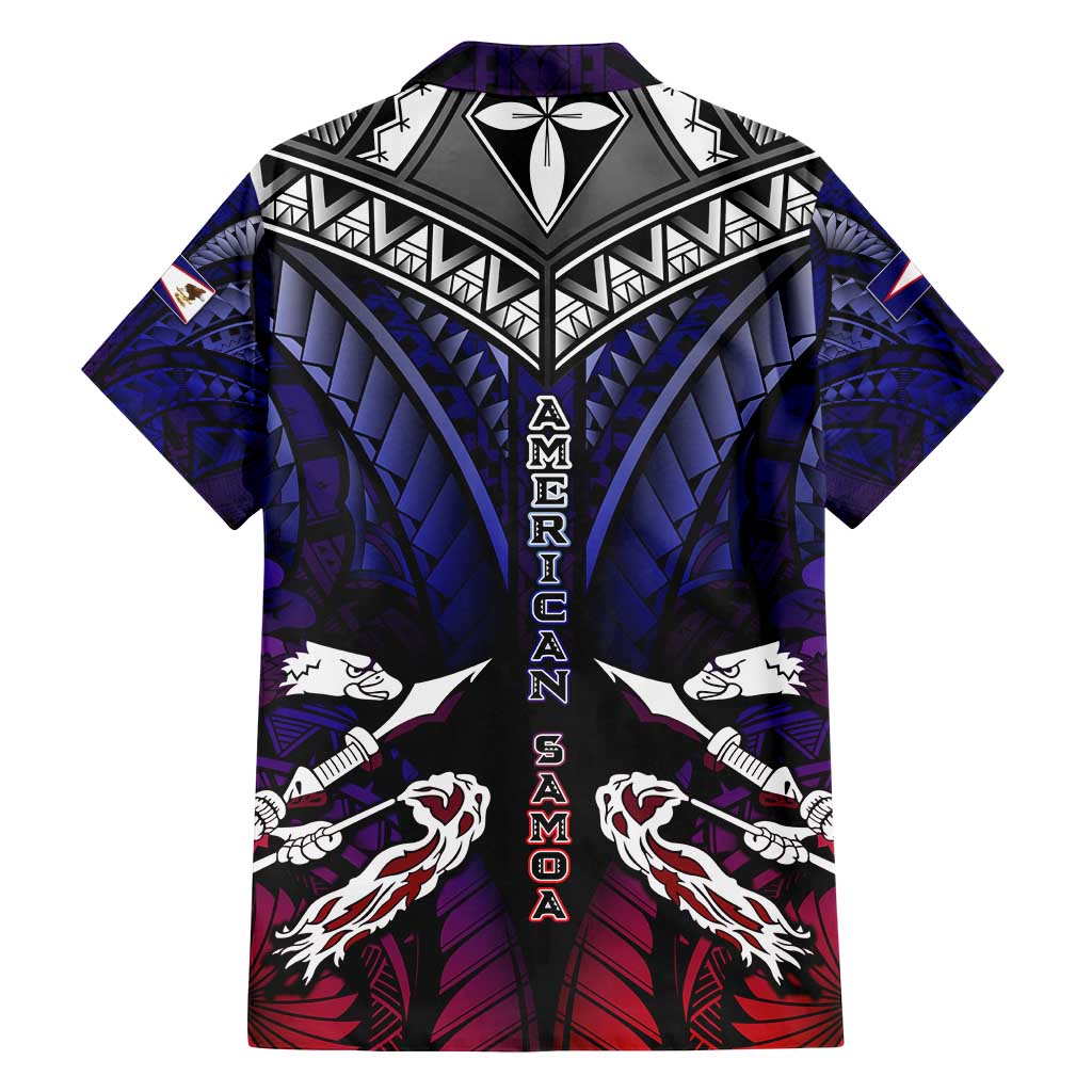 Personalized American Samoa Flag Family Matching Summer Maxi Dress and Hawaiian Shirt Eagles Polynesian Art