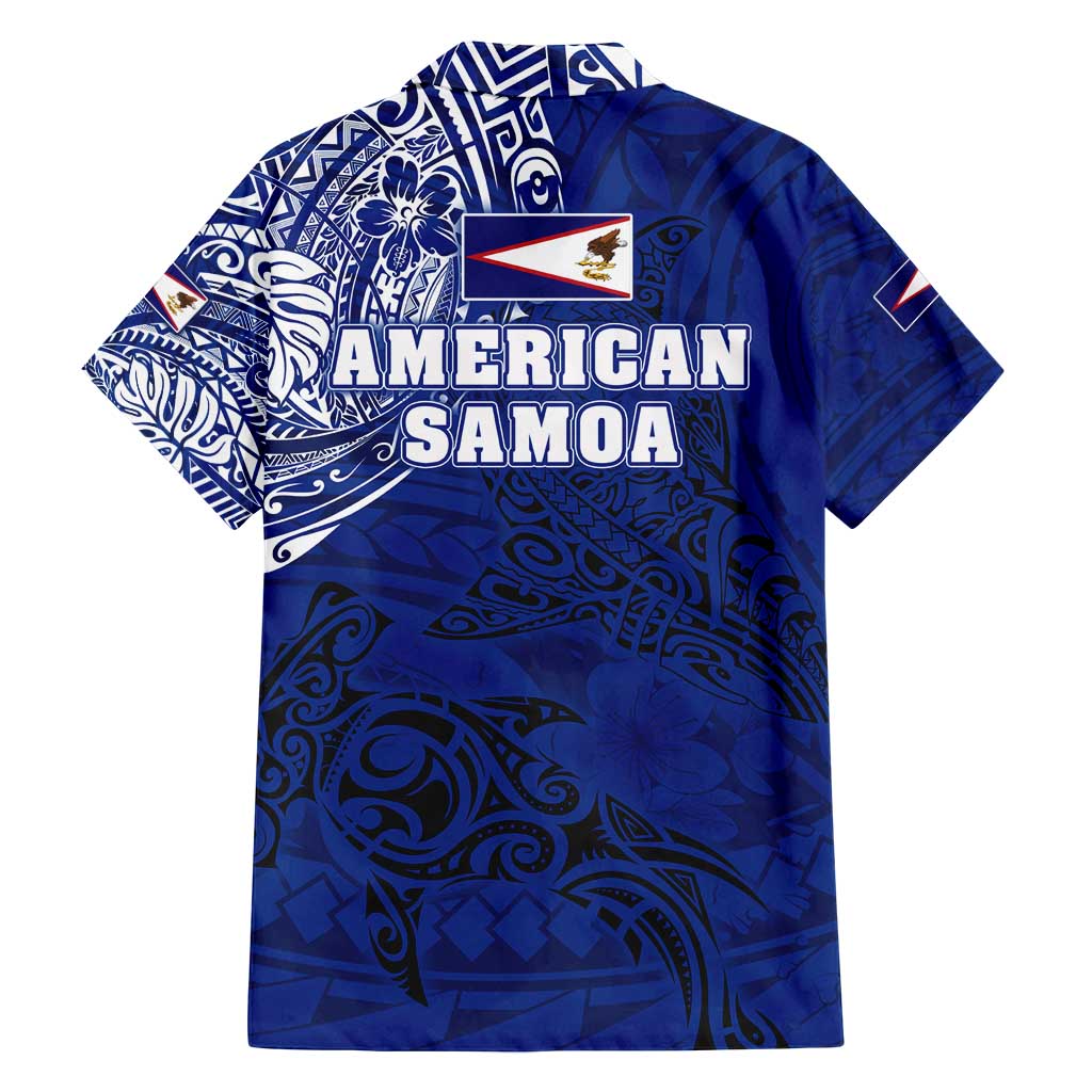 Sharks And American Samoa Family Matching Tank Maxi Dress and Hawaiian Shirt Simple Polynesian Blue DT02 - Polynesian Pride