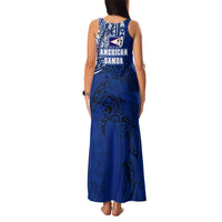 Sharks And American Samoa Family Matching Tank Maxi Dress and Hawaiian Shirt Simple Polynesian Blue DT02 - Polynesian Pride