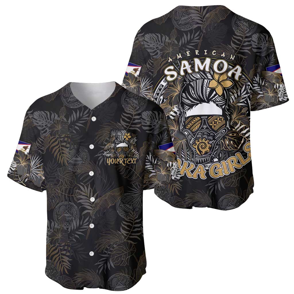 Personalized Shaka Girls America Samoa Baseball Jersey Tropical Flowers Vintage DT02 - Polynesian Pride