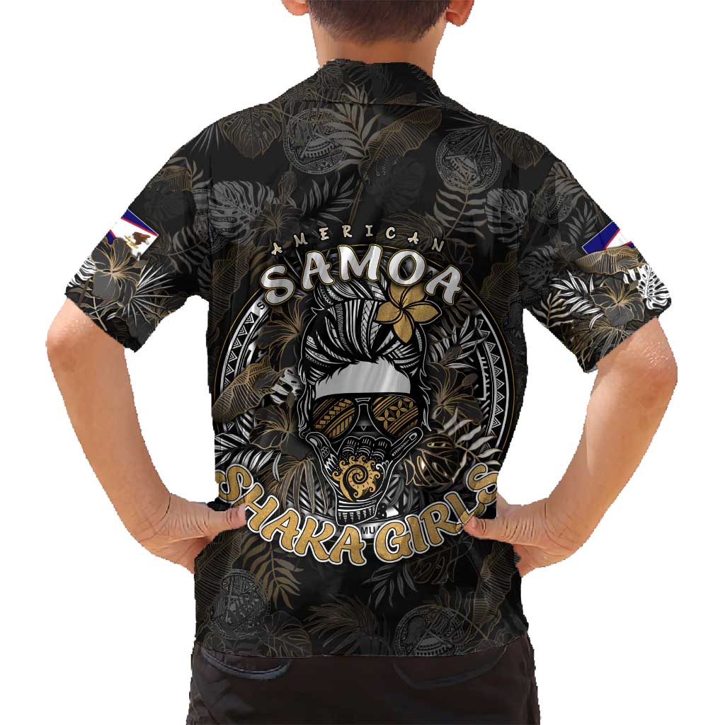 Personalized Shaka Girls America Samoa Family Matching Long Sleeve Bodycon Dress and Hawaiian Shirt Tropical Flowers Vintage DT02 - Polynesian Pride