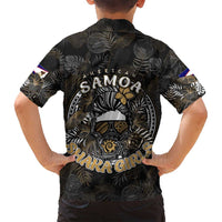 Personalized Shaka Girls America Samoa Family Matching Long Sleeve Bodycon Dress and Hawaiian Shirt Tropical Flowers Vintage DT02 - Polynesian Pride