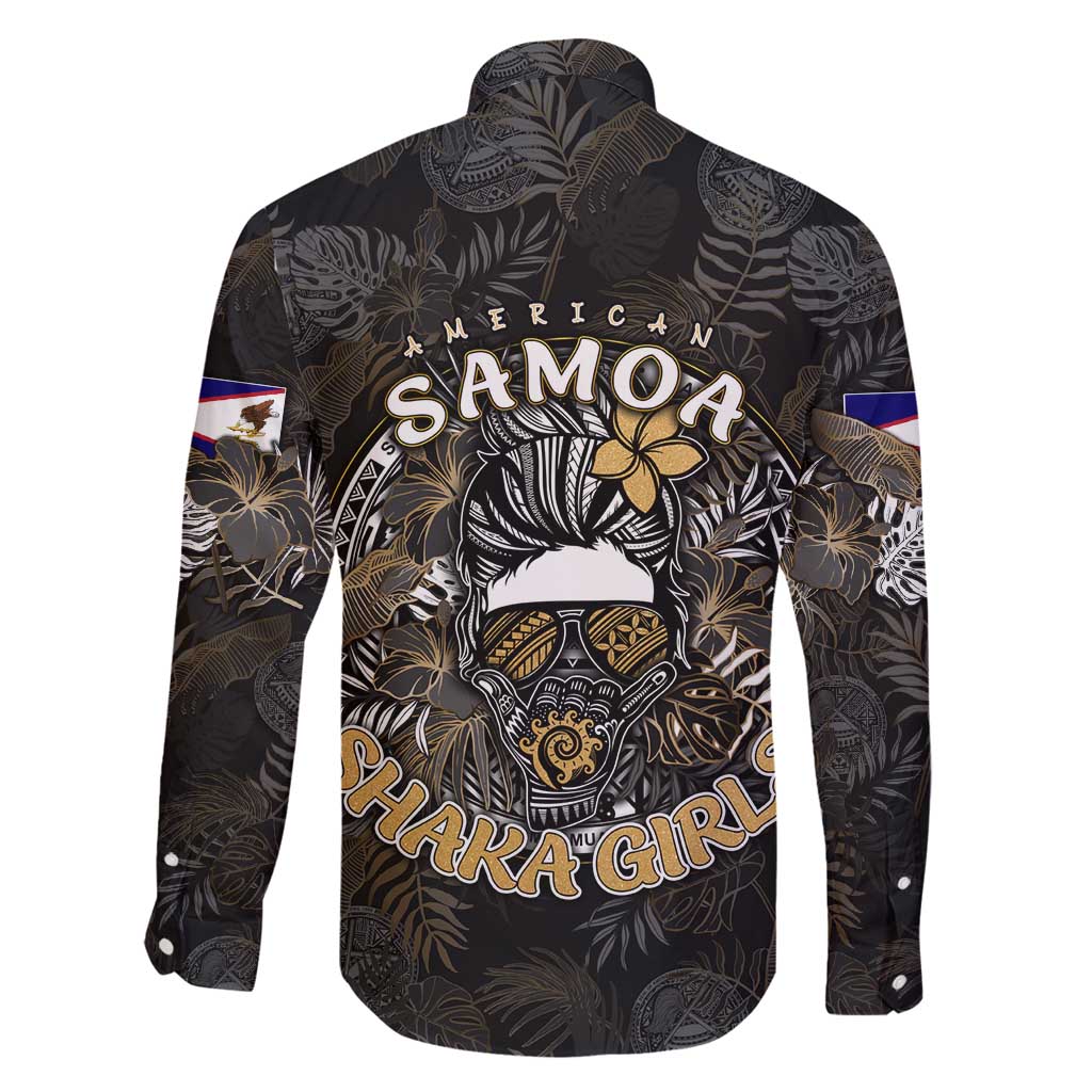 Personalized Shaka Girls America Samoa Family Matching Long Sleeve Bodycon Dress and Hawaiian Shirt Tropical Flowers Vintage DT02 - Polynesian Pride