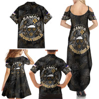 Personalized Shaka Girls America Samoa Family Matching Summer Maxi Dress and Hawaiian Shirt Tropical Flowers Vintage