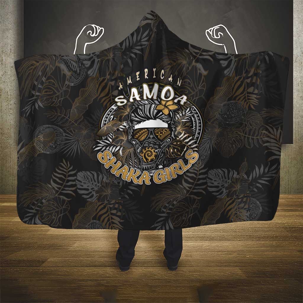 Personalized Shaka Girls America Samoa Hooded Blanket Tropical Flowers Vintage DT02 - Polynesian Pride