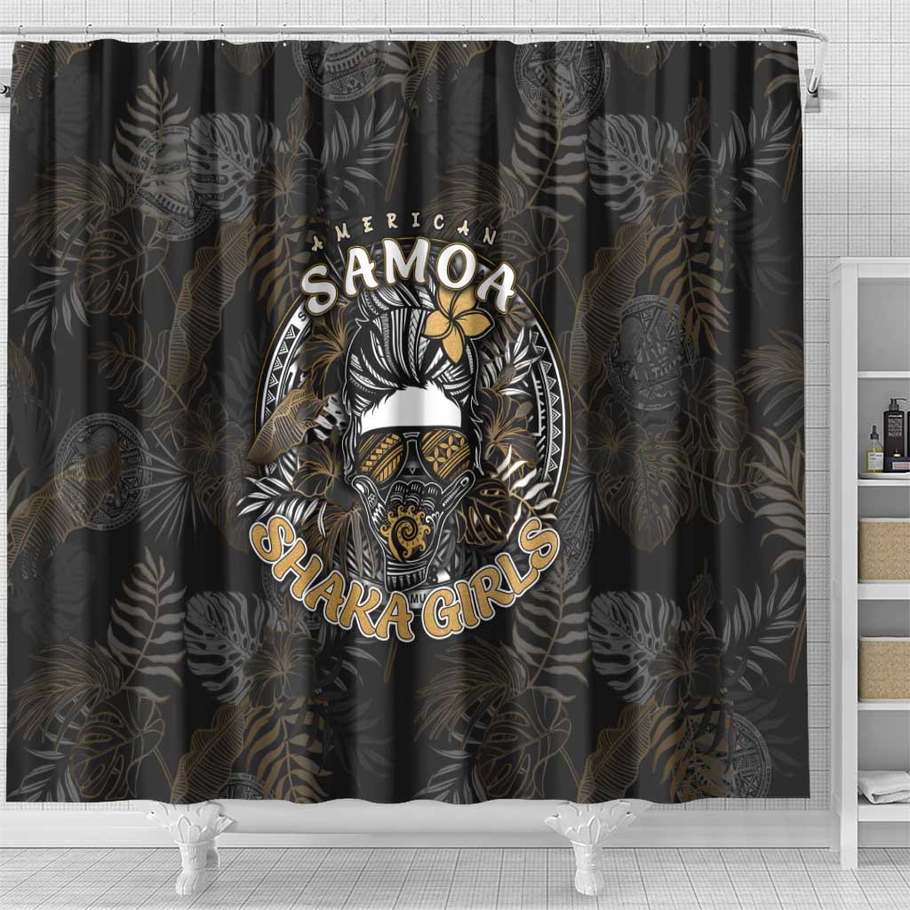 Personalized Shaka Girls America Samoa Shower Curtain Tropical Flowers Vintage