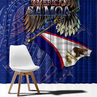 American Samoa Window Curtain Brave Eagle Flag Color
