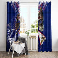 American Samoa Window Curtain Brave Eagle Flag Color