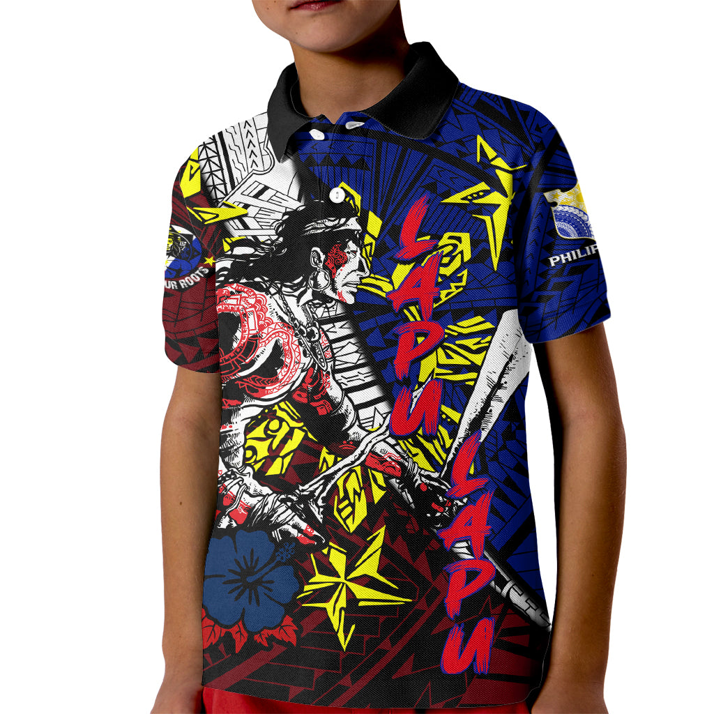 Philippines Lapu Lapu Kid Polo Shirt Chief Filipino Tattoo DT02 Kid Art - Polynesian Pride