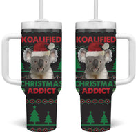 Cute Koala Tumbler With Handle Koalified Christmas Addict